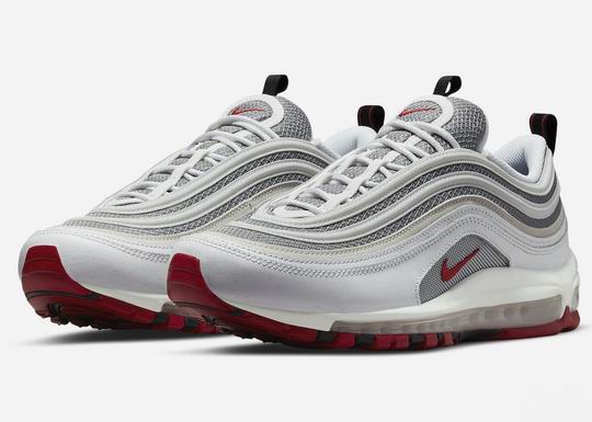 Cheap Nike Air Max 97 White Grey Red DM0027-100 Men's Running Shoes-13 - Click Image to Close